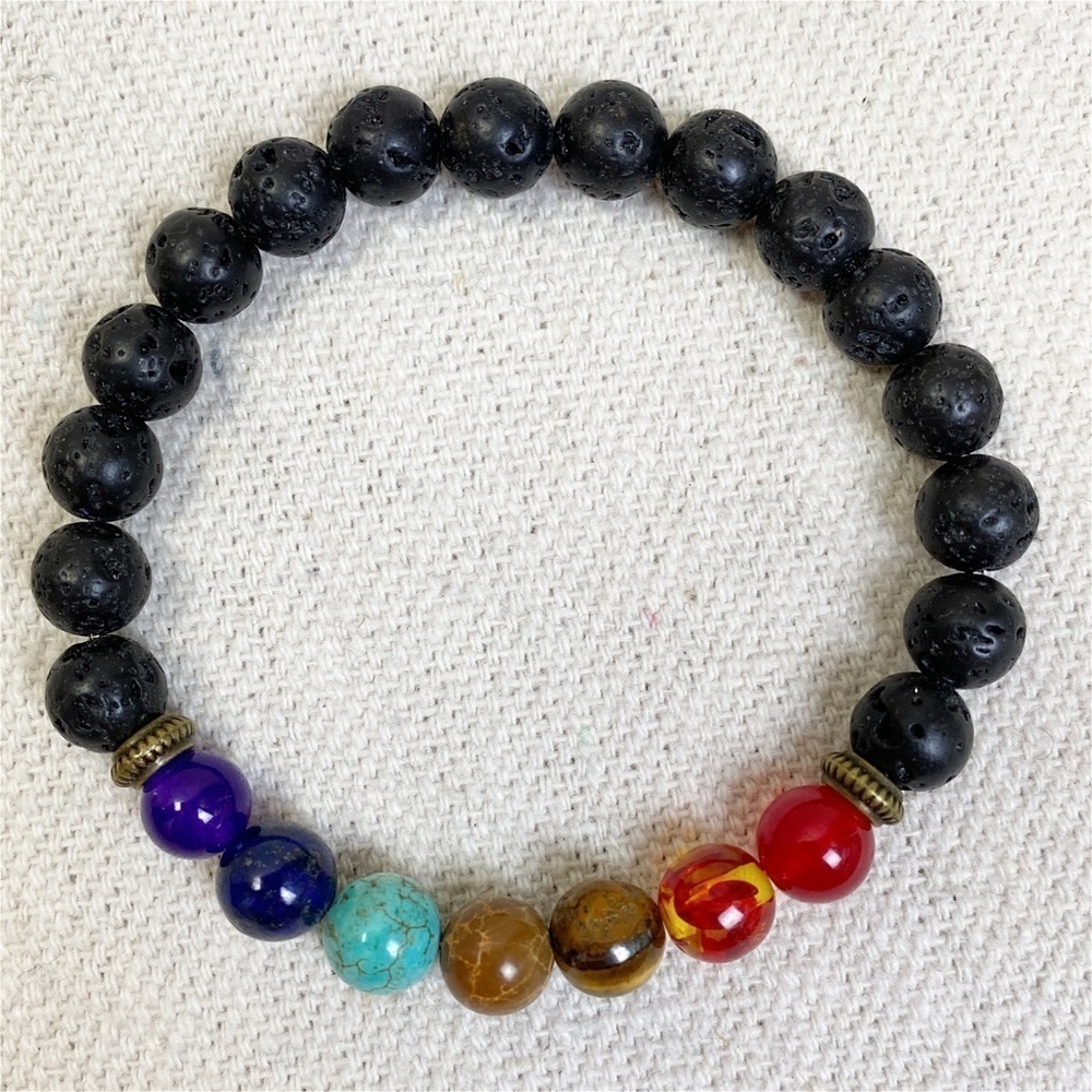 Lava stone Chakra Bracelet